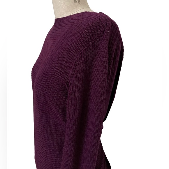 WHBM Purple Boatneck Sweater with Cross-Back Detail Size XXS - Picture 4 of 11